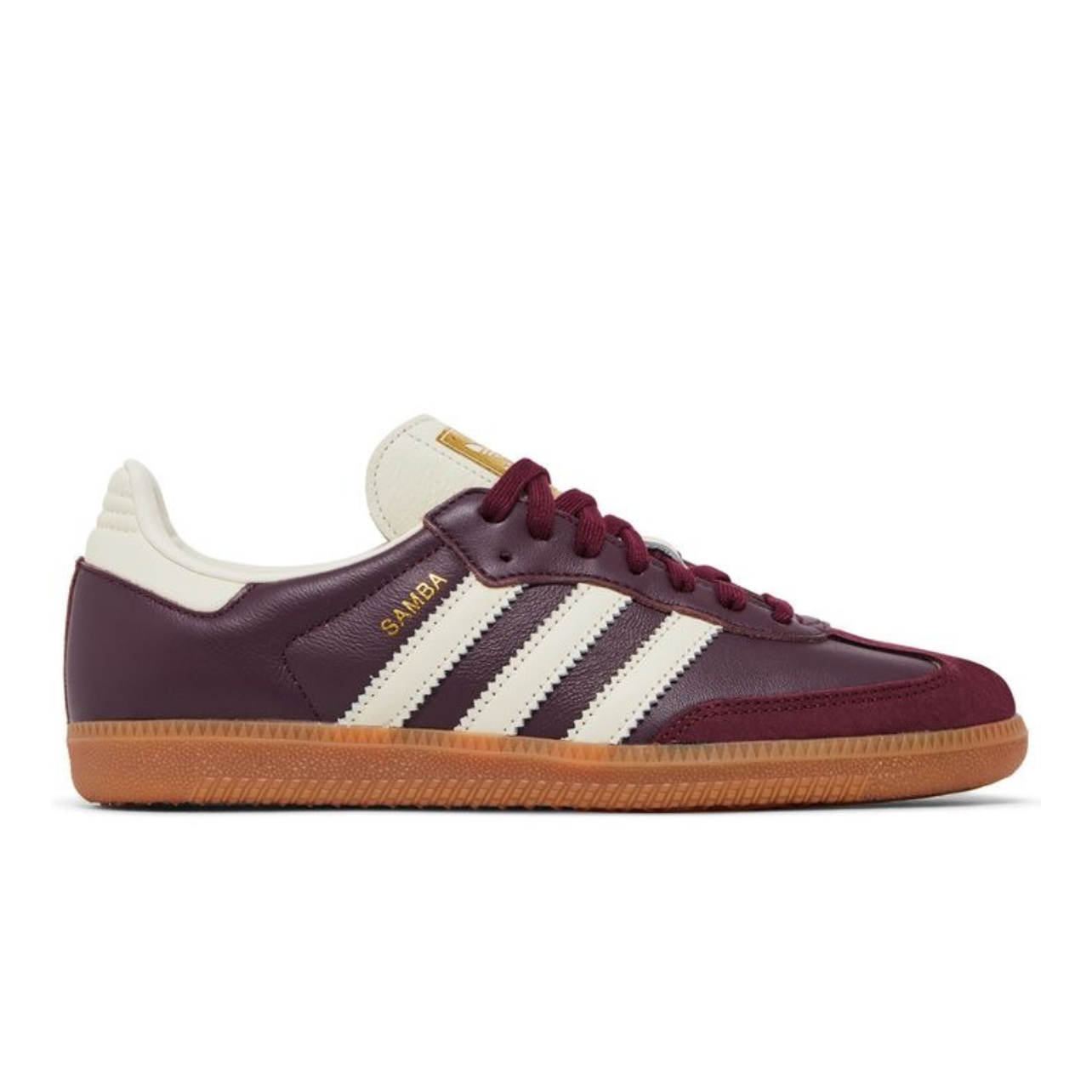 1BDD9947-5142-4567-99A5-1D6D5B8FC25F.png Adidas Samba OG Maroon – Gold Metallic - Image 1
