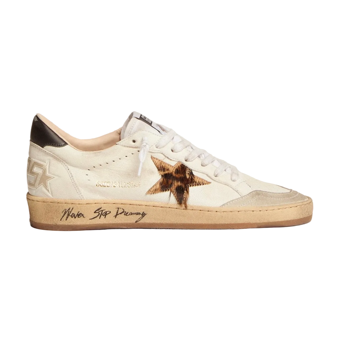 A66E3539-401B-4E01-AA67-1625EEF5B896.png Golden Goose Ball Star with leopard print pony skin star and black heel tab(Women's) - Image 1