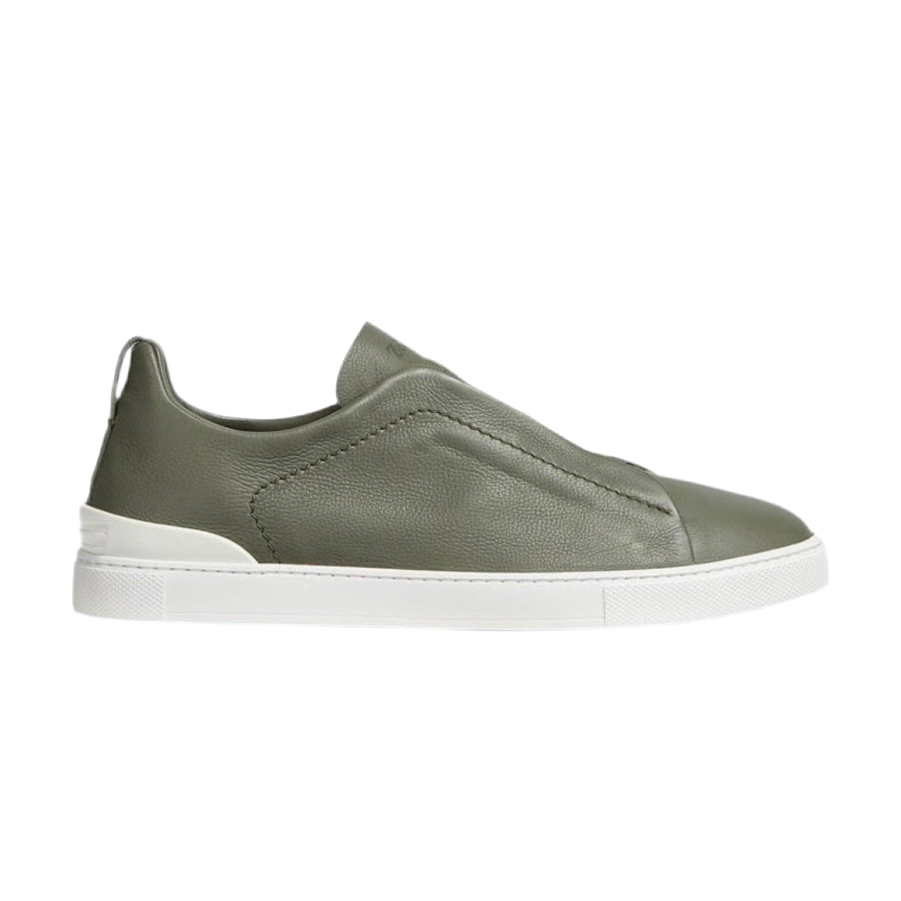 E4EE8221-C9F9-427F-933D-2426ECEDB8AE.png ZEGNA LIGHT ARMY GREEN TRIPLE STITCH™ SECONDSKIN SNEAKERS - Image 1