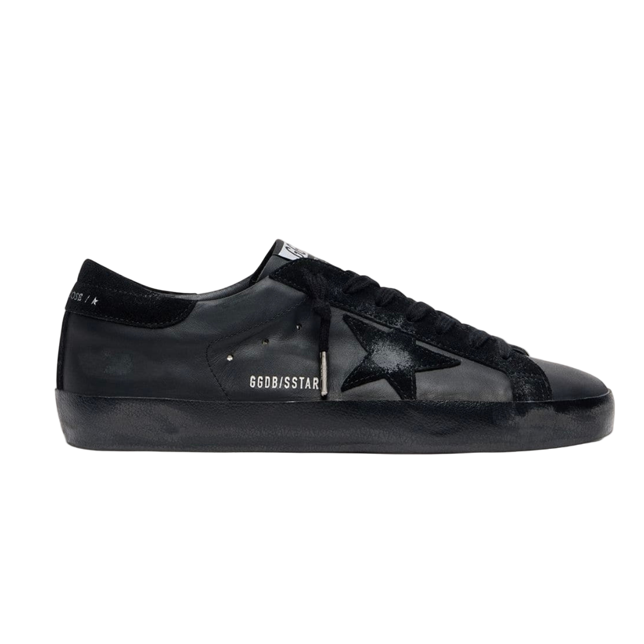 IMG-3293.png Golden Goose Super-Star in black nappa with black suede star and heel tab(Unisex) - Image 1